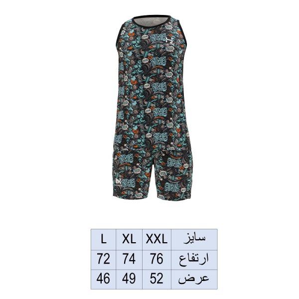 ست رکابی طرحدار و شورت - هومد